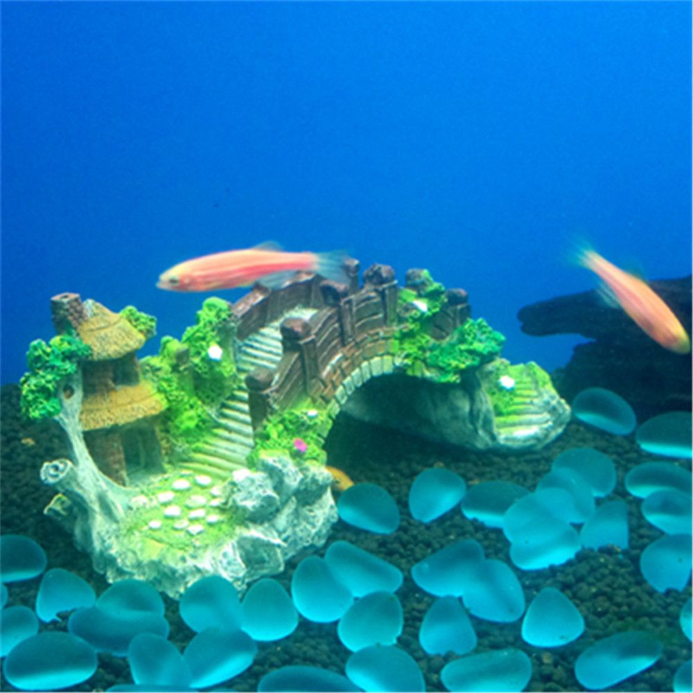 Vintage Bridge Landscape Aquarium Decor