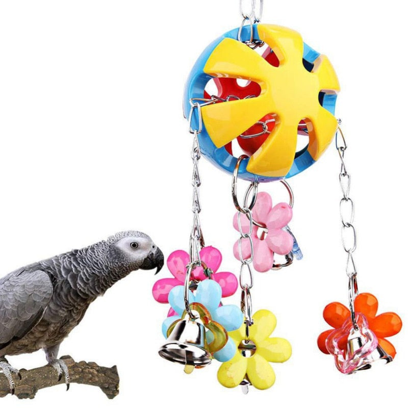 Colorful Beads Bells Chew Swing Toys
