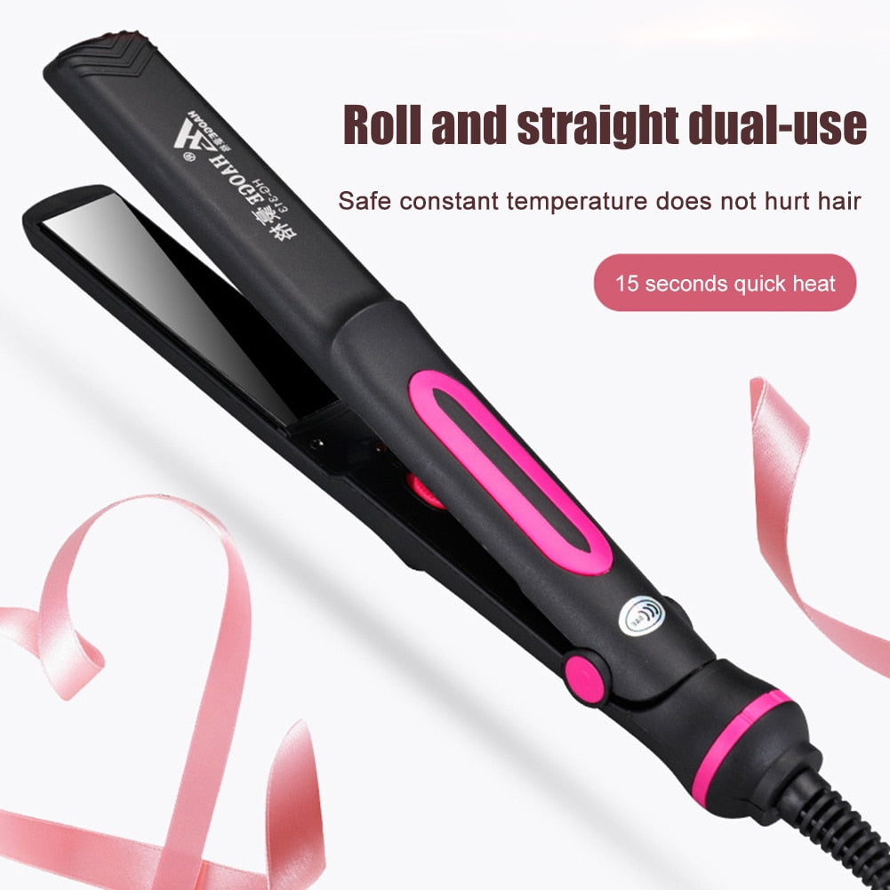 220V Professional  Dual-Use Curling Iron Hair Straightener