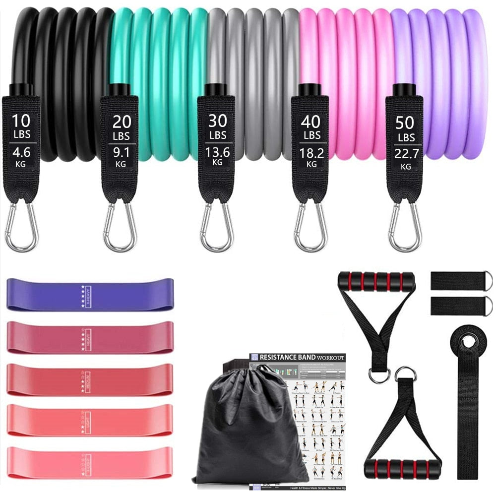 Women Fitness Resistance Bands Training Set