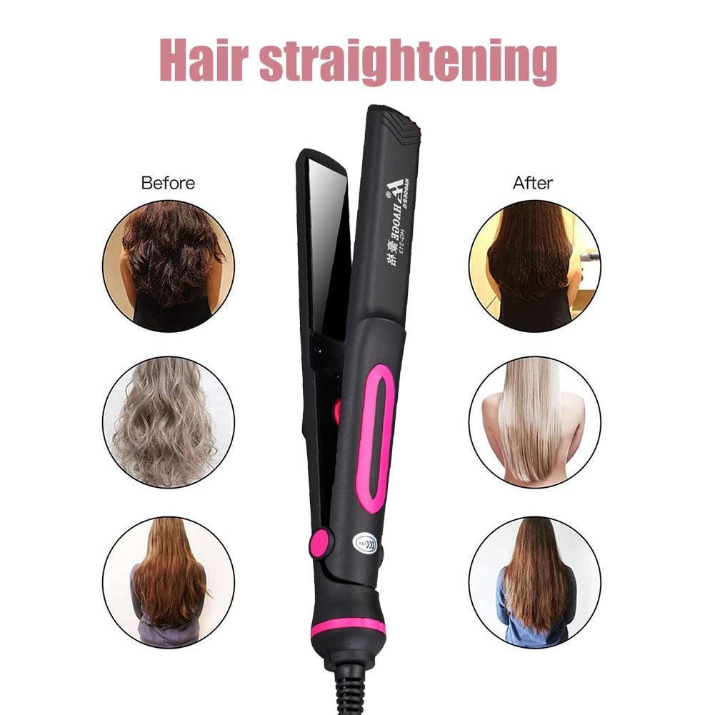 220V Professional  Dual-Use Curling Iron Hair Straightener