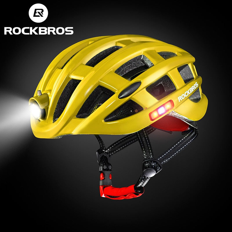 ROCKBROS Bicycle Light Helmet Waterproof Bike Helmet USB Charge  Bicycle Accessories