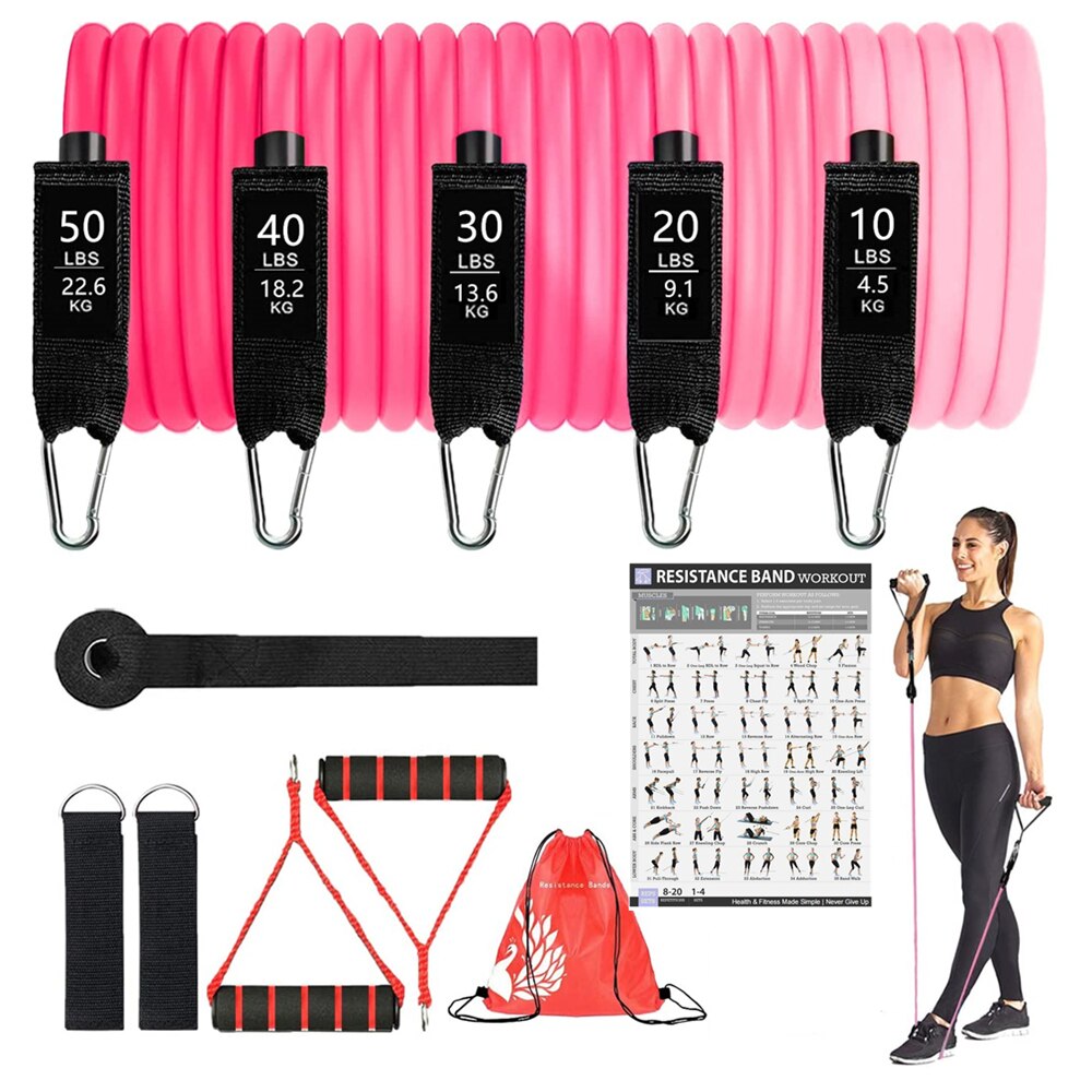 Women Fitness Resistance Bands Training Set