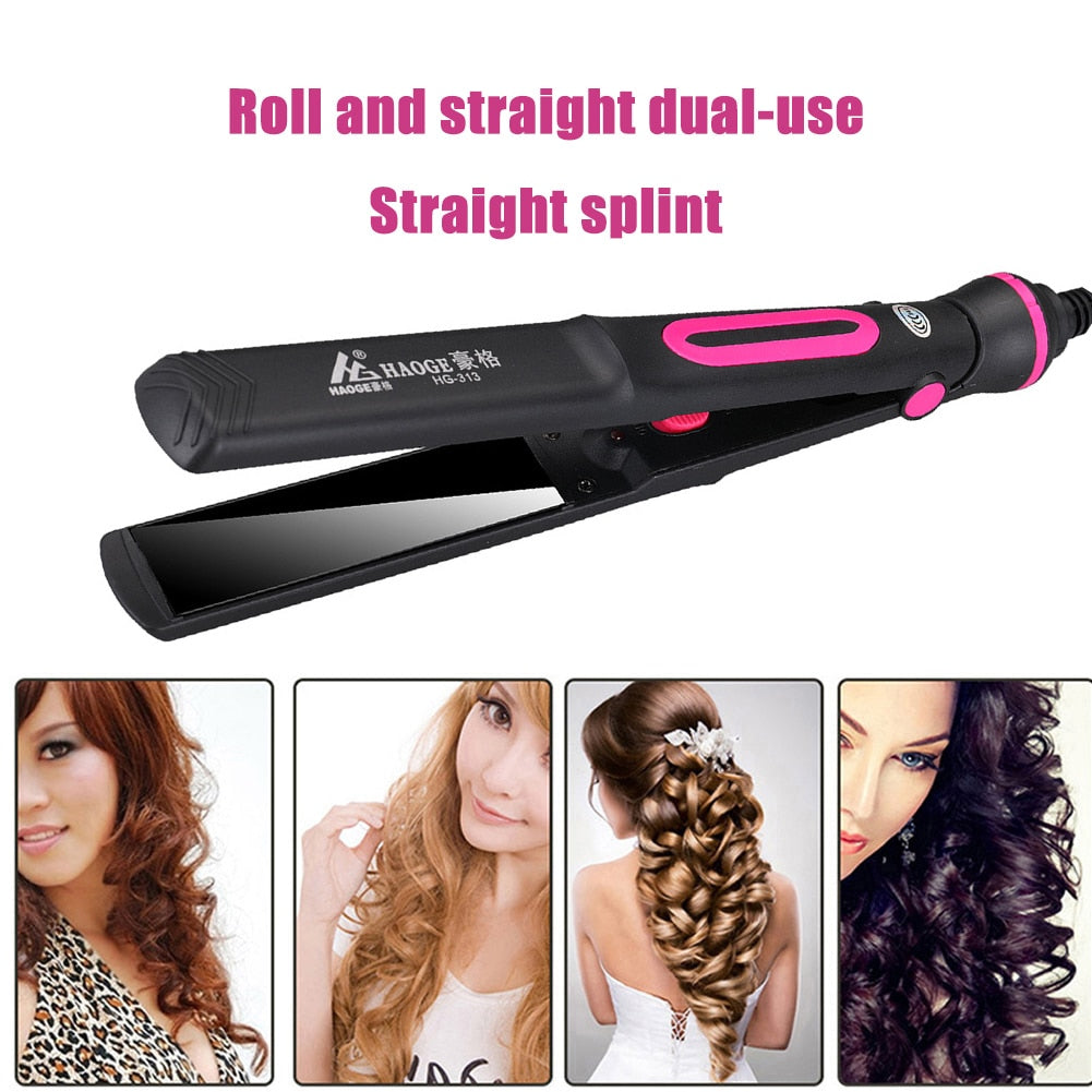 220V Professional  Dual-Use Curling Iron Hair Straightener