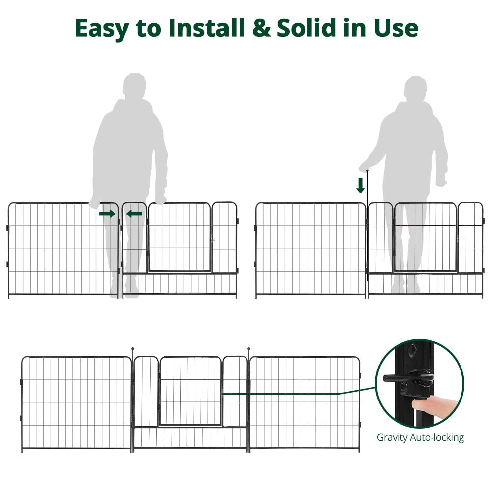 Heavy Duty Large Playpen With Door, 8 Panels 24&quot;H Fence for Inside Outdoor