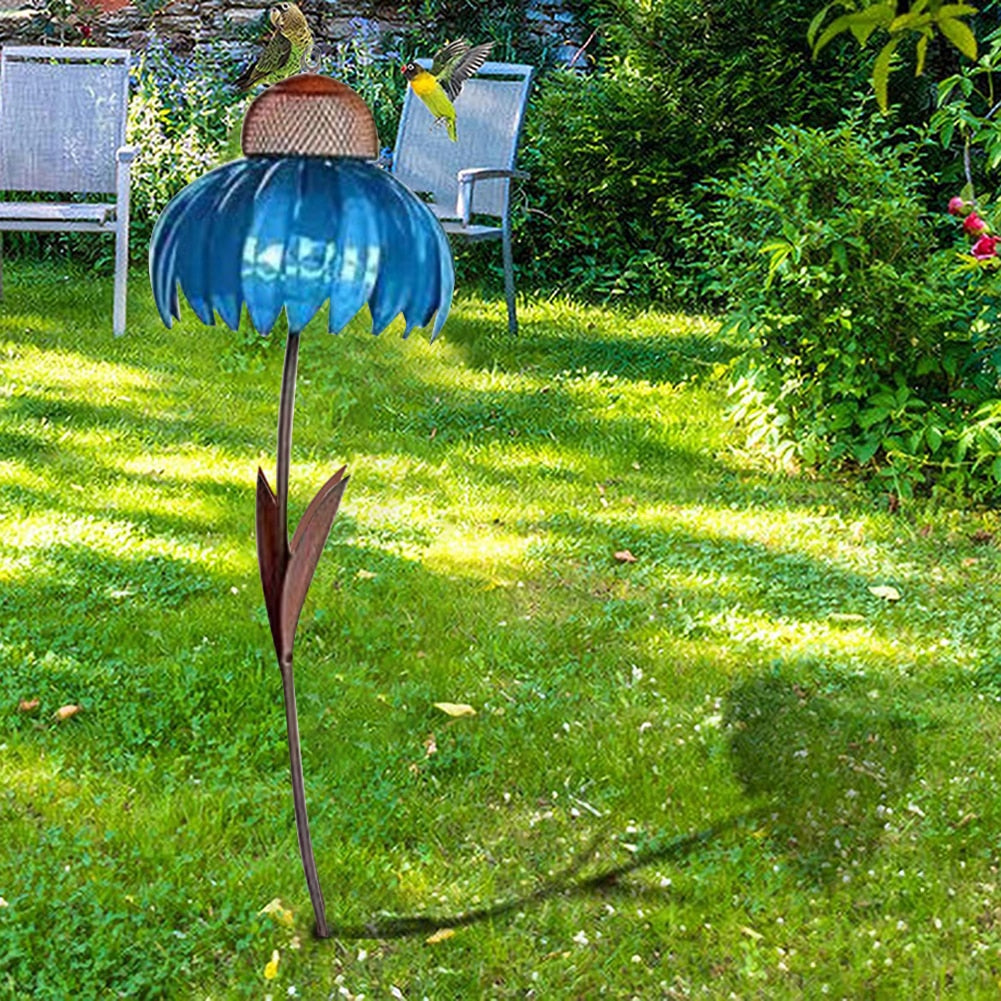 Metal Flower Hanging Bird Feeder