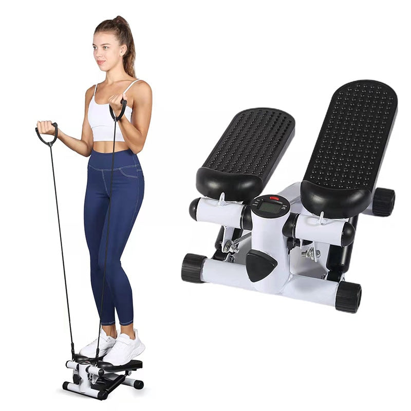 US Stock Mini Stepper with Resistance Band, Stair Stepping Fitness Exercise Home Workout Equipment