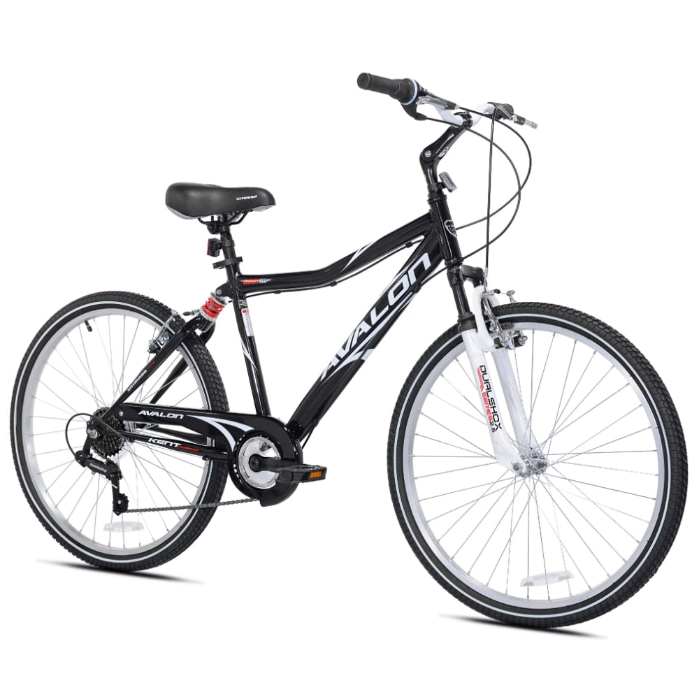 Kent Bicycle 26" Avalon Comfort-Hybrid Men's Bicycle, Blue Rims: Rust-resistant Alloy Rims