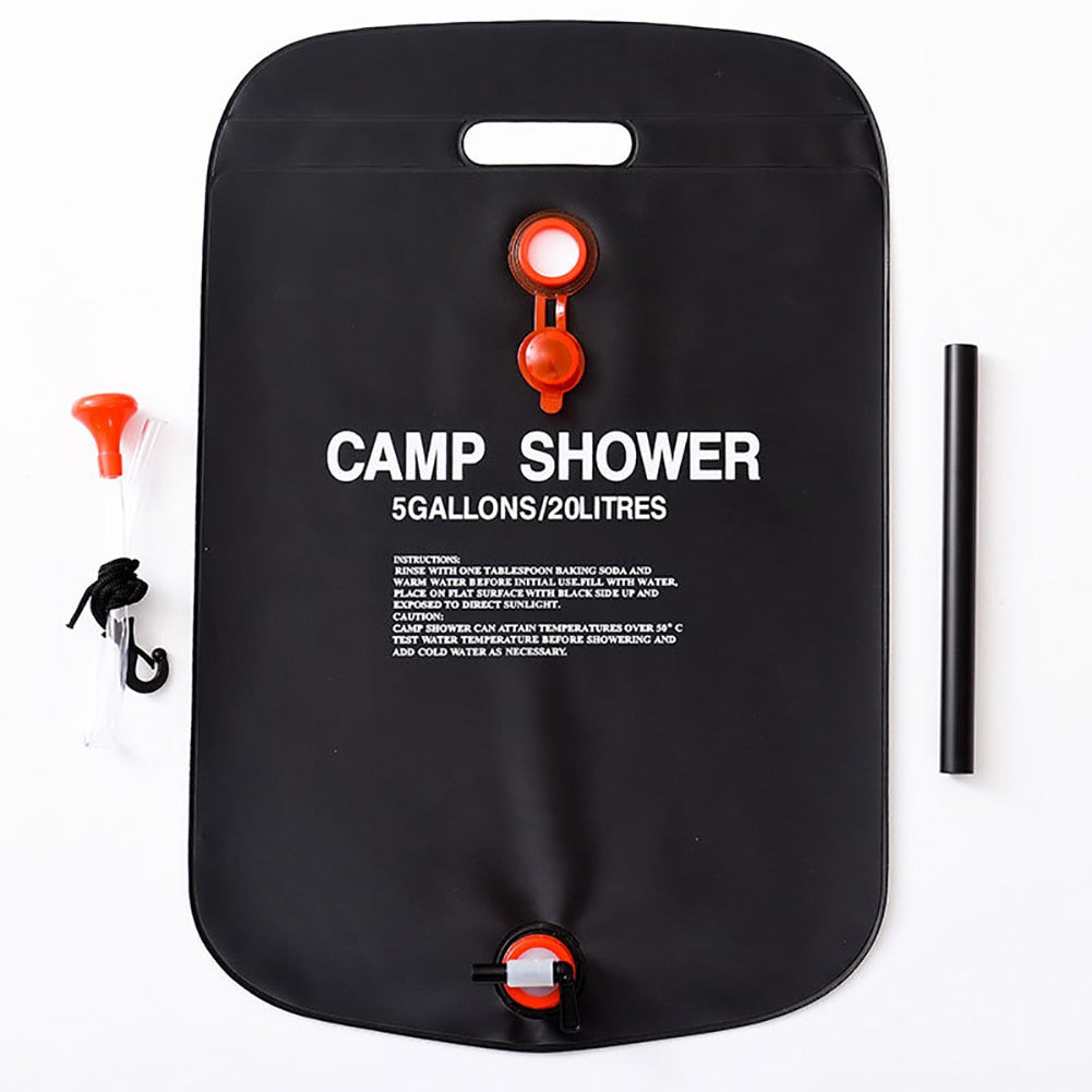 20L Water Outdoor, Solar Heated, Portable ,Travel, Hiking, Climbing, Camping Shower Equipment