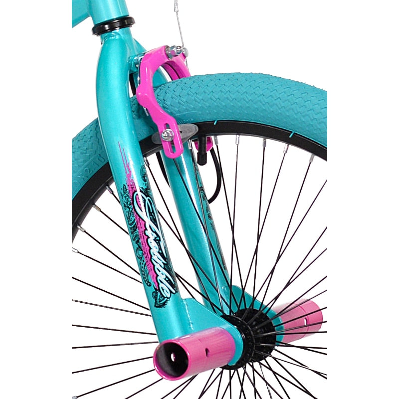 Kent 20" Girls BMX Bike, Aqua/Black/Pink