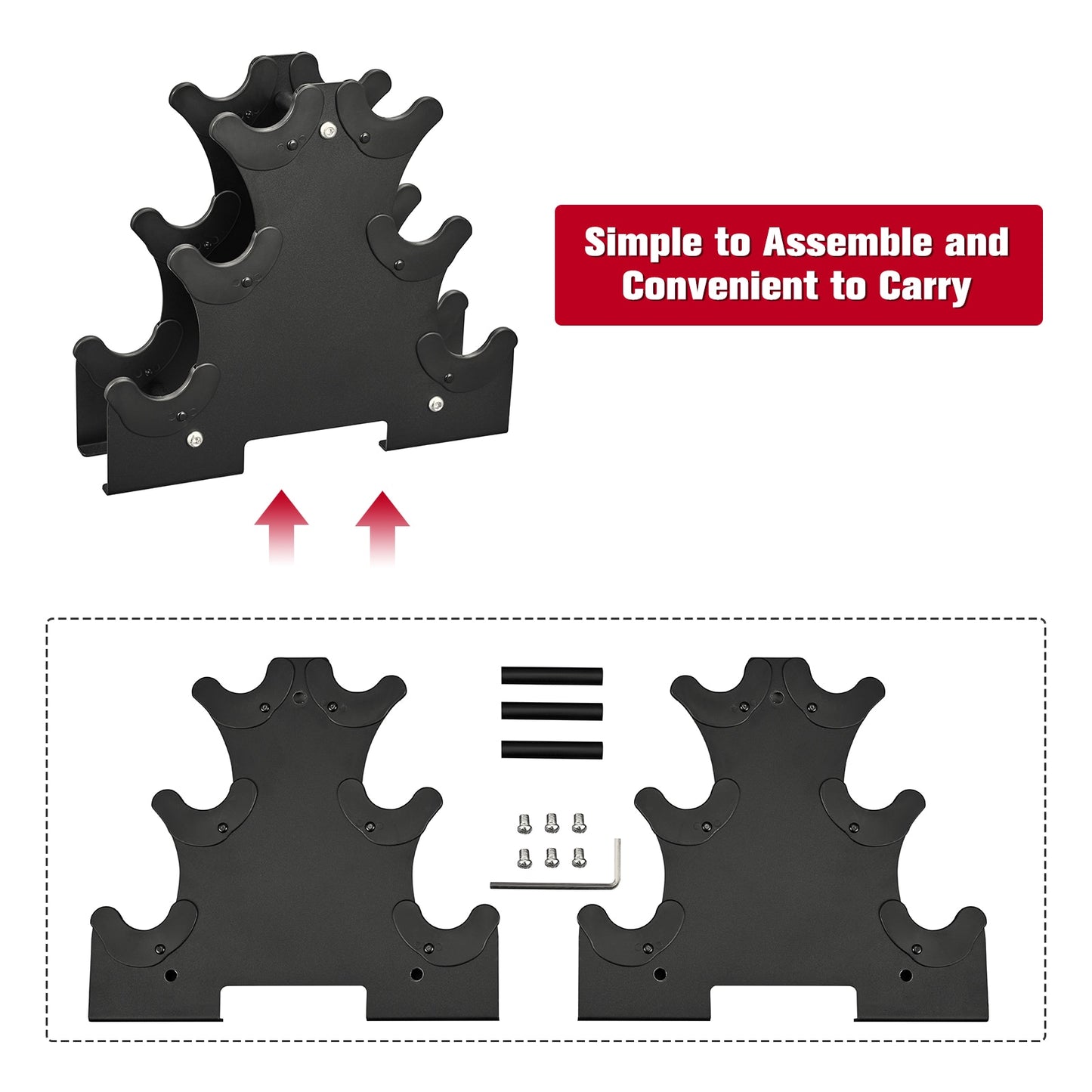 RELIFE Stable Steel Dumbbell Rack