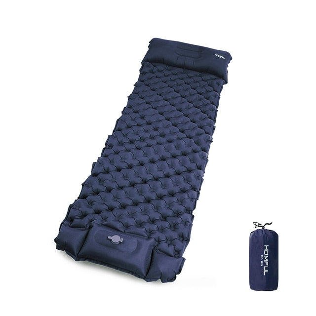 Outdoor Sleeping Pad Camping Inflatable Mattress with Pillows  Hiking