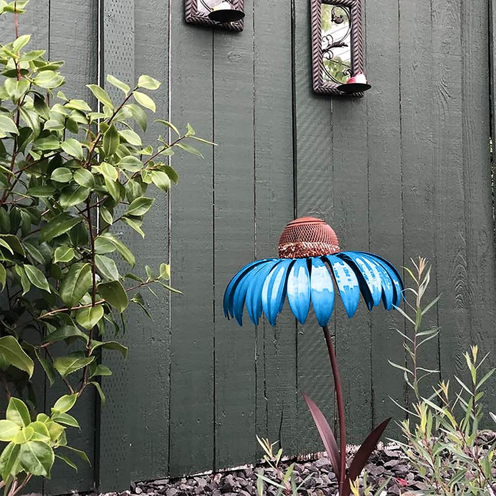 Metal Flower Hanging Bird Feeder