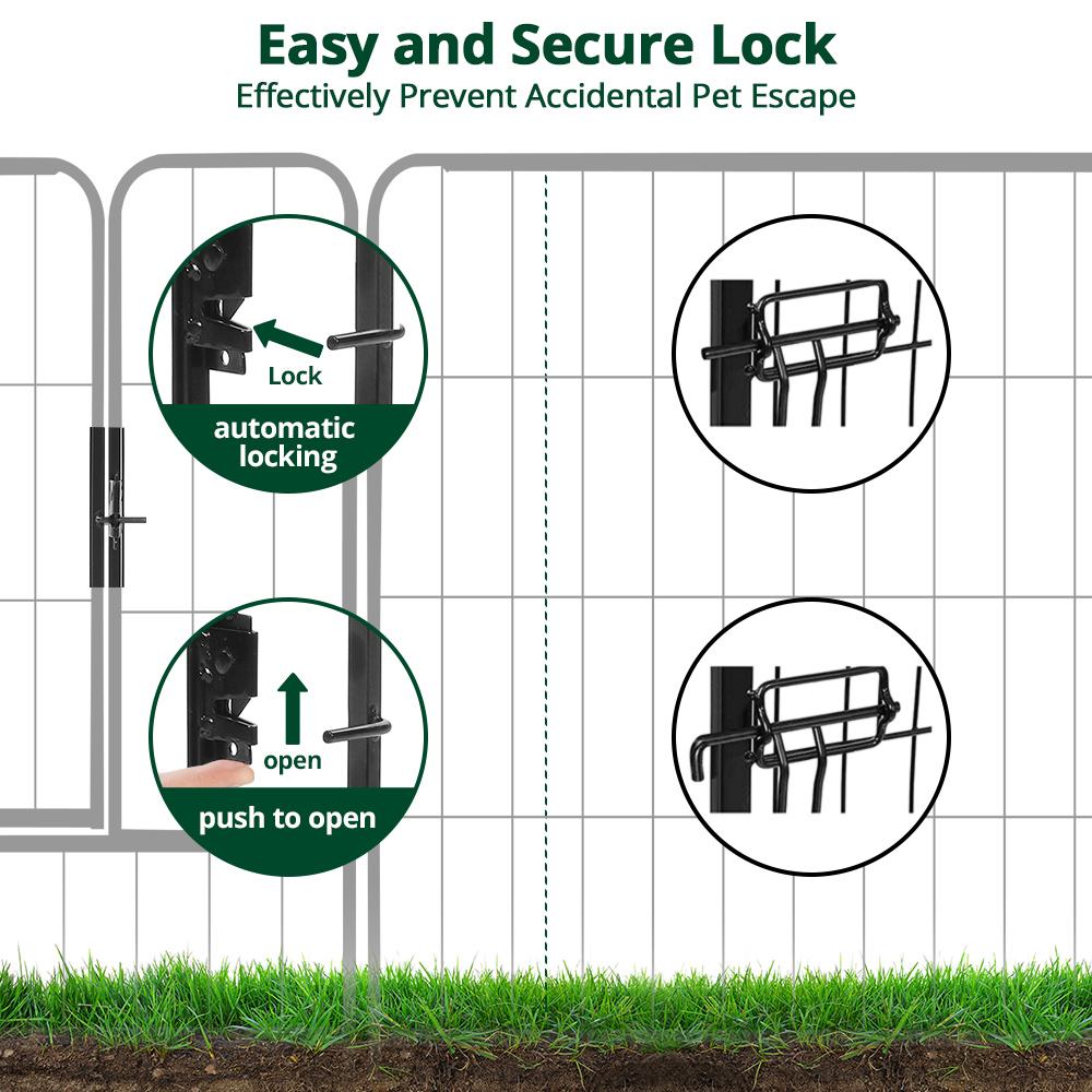 Heavy Duty Large Playpen With Door, 8 Panels 24&quot;H Fence for Inside Outdoor