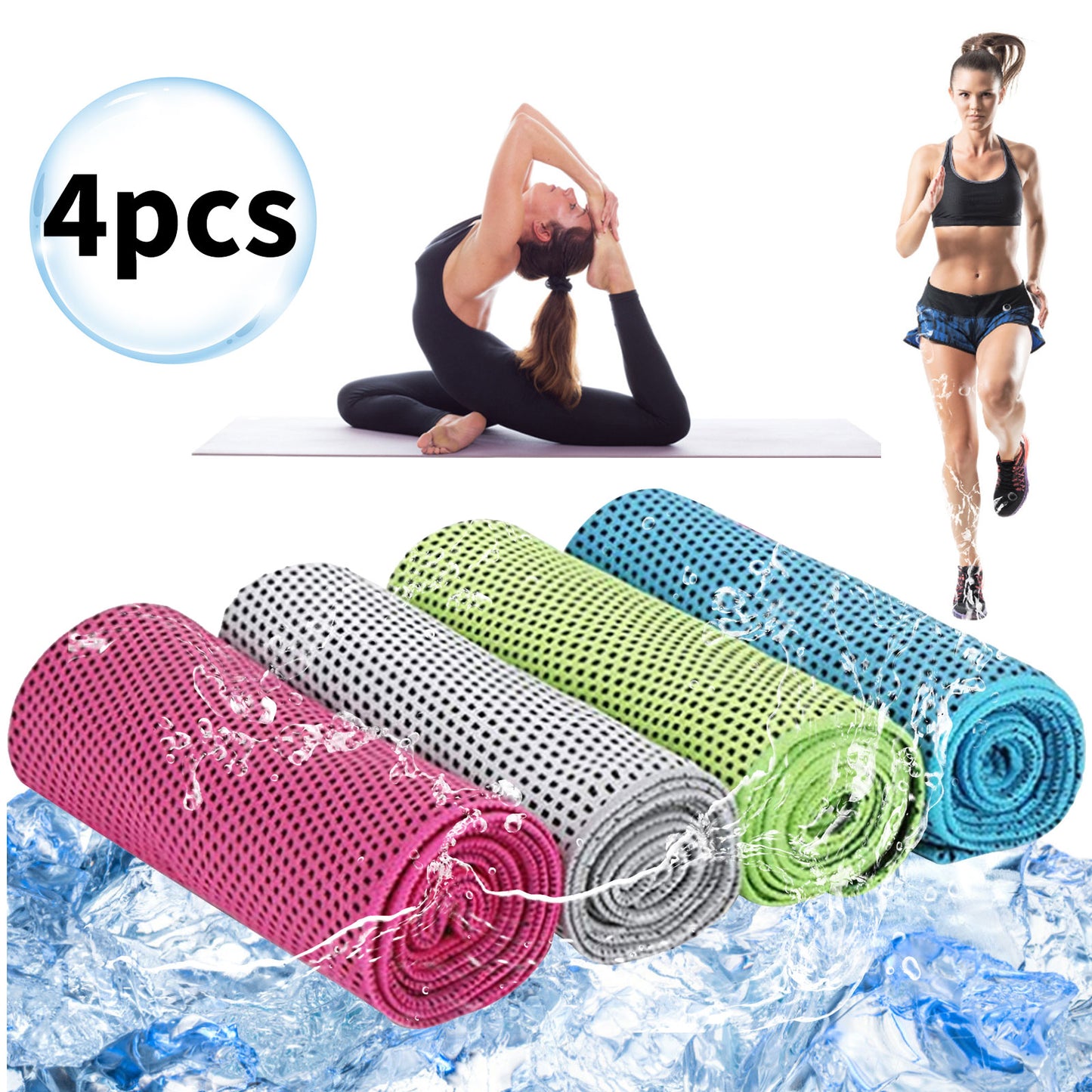 1-4pcs Summer Sports Cooling Towel