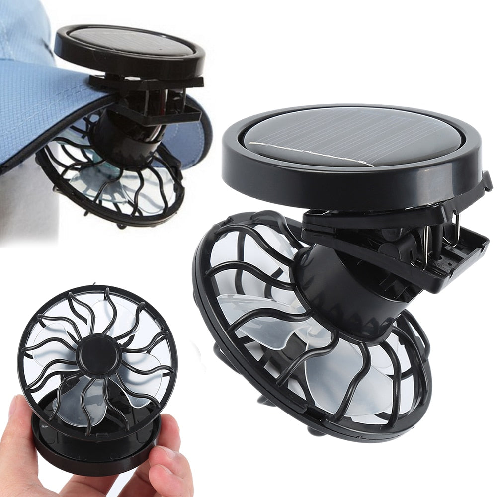 Solar Mini  Handheld Clip Fan, Portable Cooling Ultra Quiet Powerful High Quality Camping & Hiking