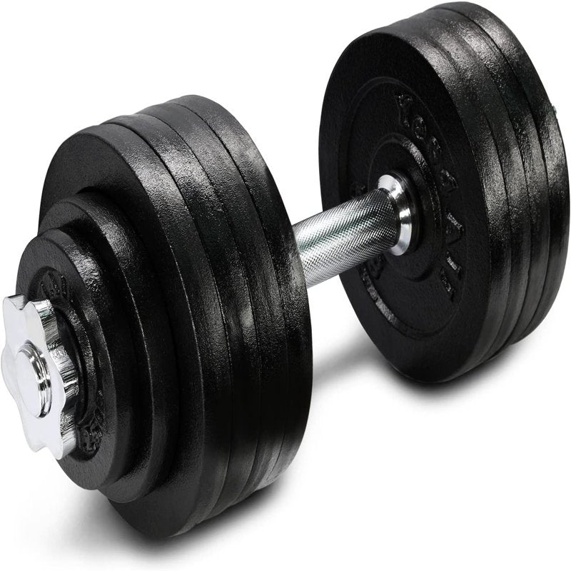 Adjustable Cast Iron Dumbbell Weight Set For Home Gym, Single LBS Weight Increase/Decrease.