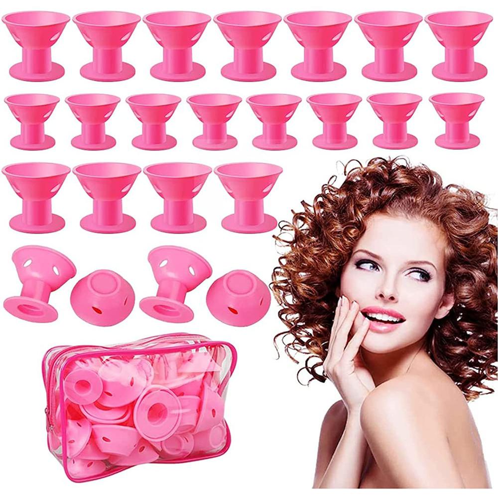 Large And Small Sizes Heat-free Silicone Overnight Curler Set