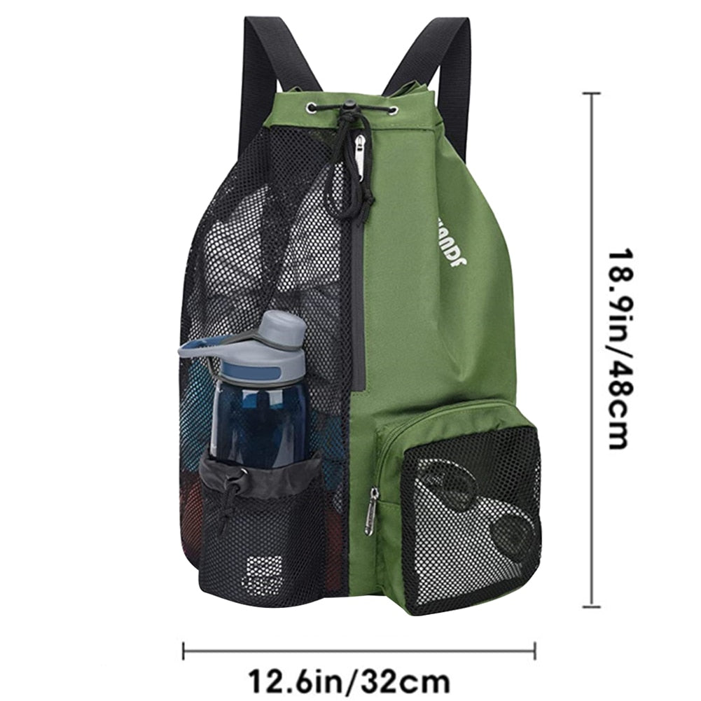 Drawstring Storage Bag with Wet Pockets for Outdoor Hiking