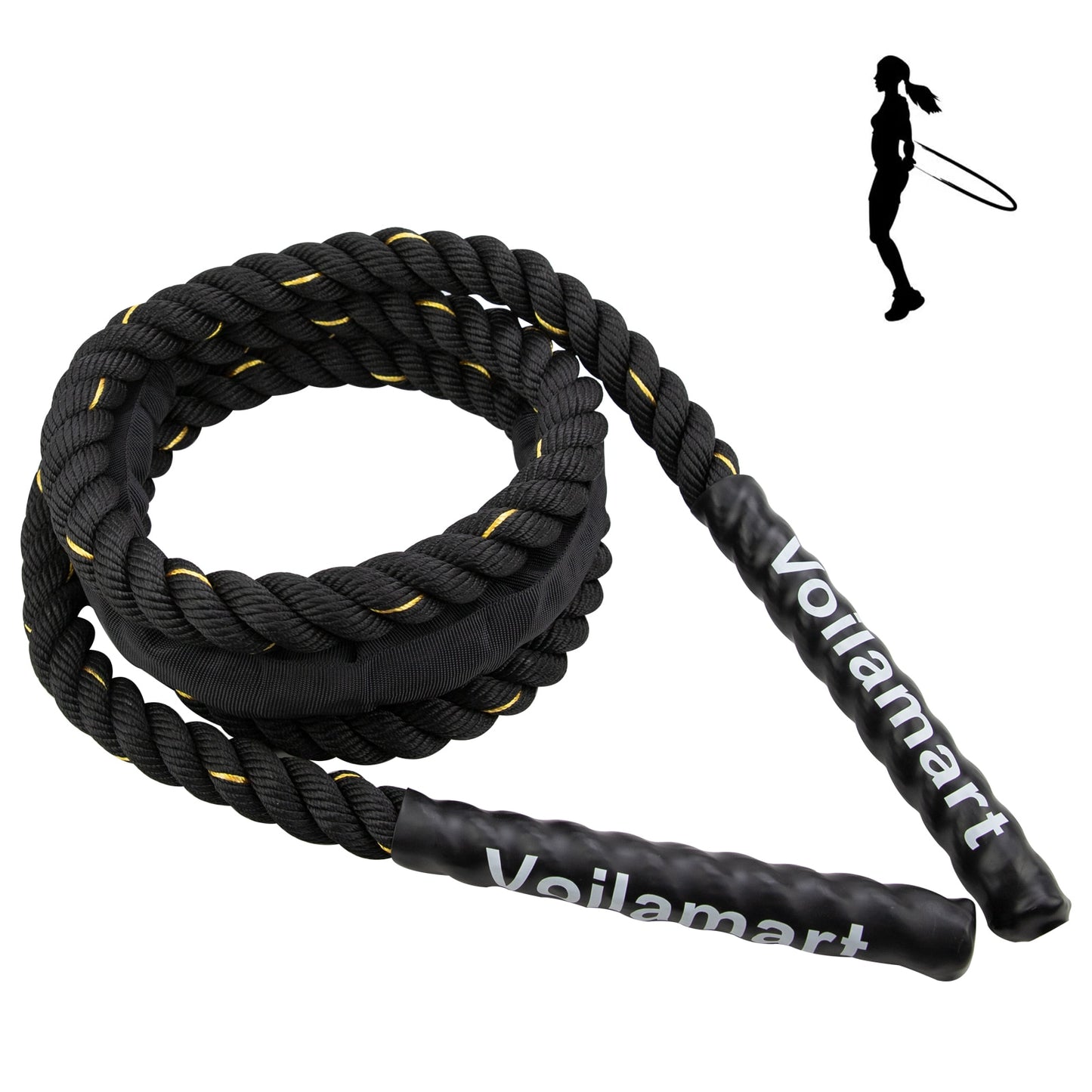 3LB-5LB/10FT Heavy Rope Cross-fit Weighted Battle Skipping Ropes for Strength Training