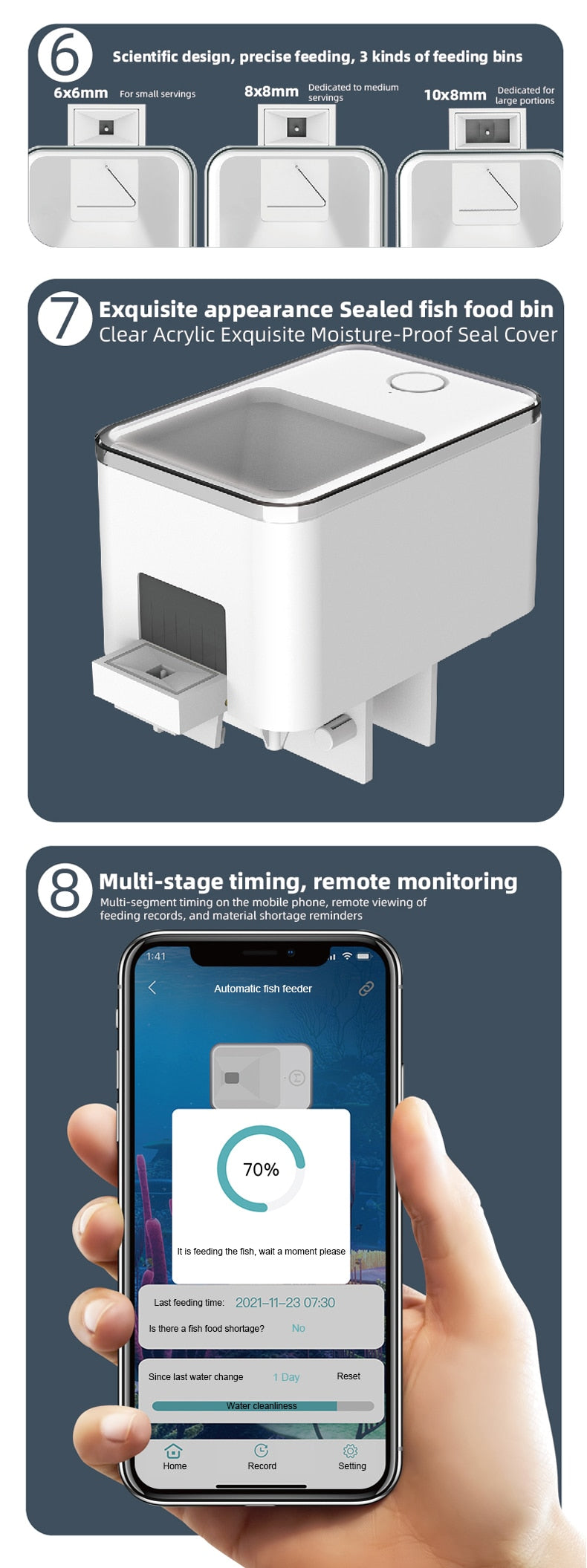 Full automatic feeder for aquarium