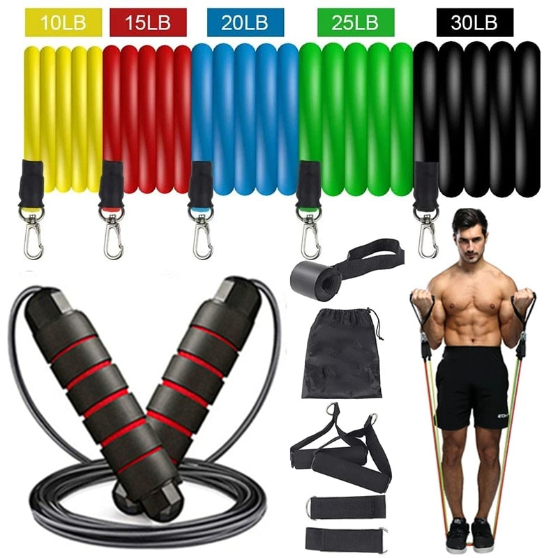 Resistance Exercise Bands with Door Anchor Legs Ankle Straps for Resistance Training Physical Therapy Home Workouts