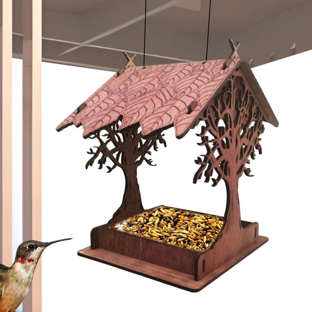 Wooden Bird Feeder For Outdoors