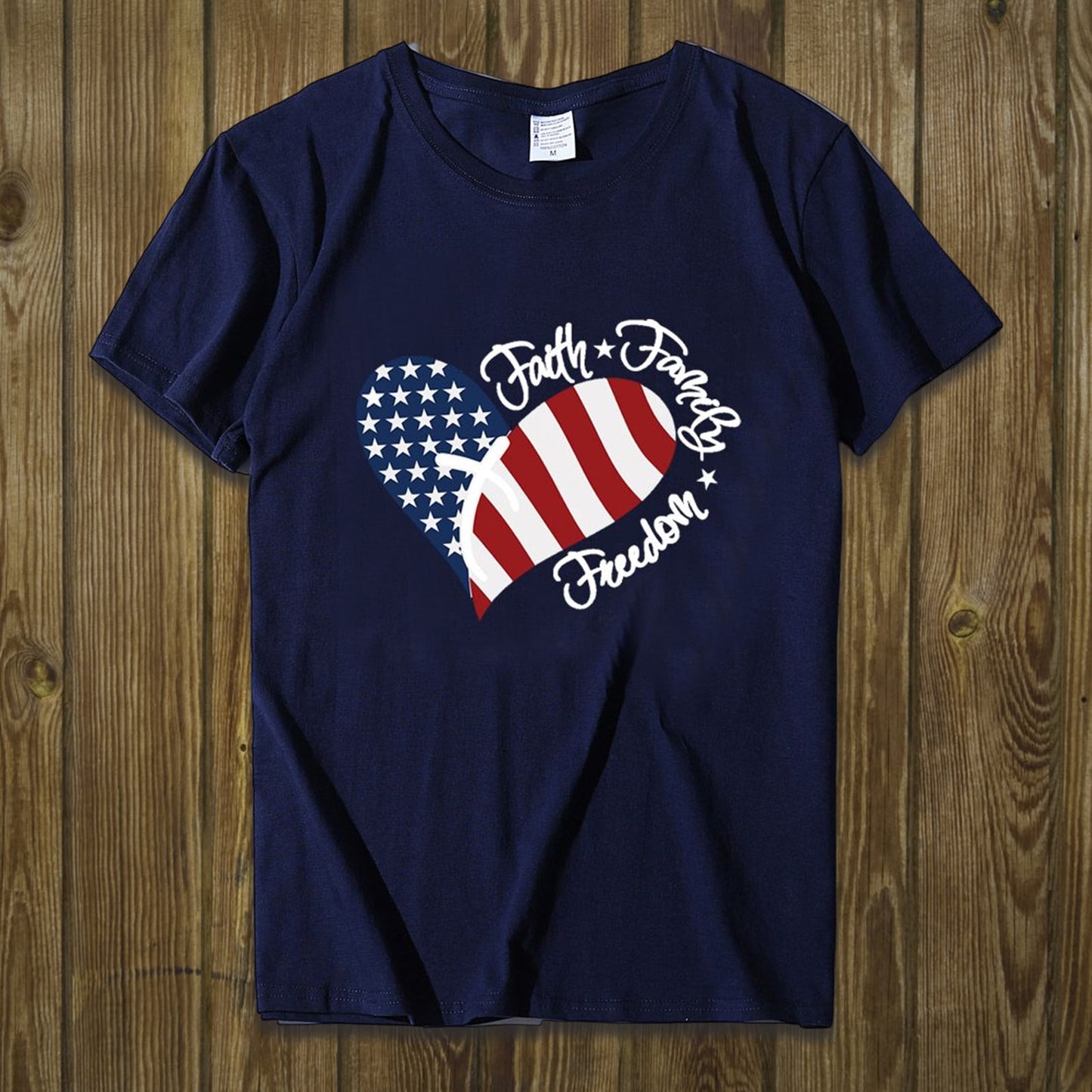 Women American Flag Faith Shirt