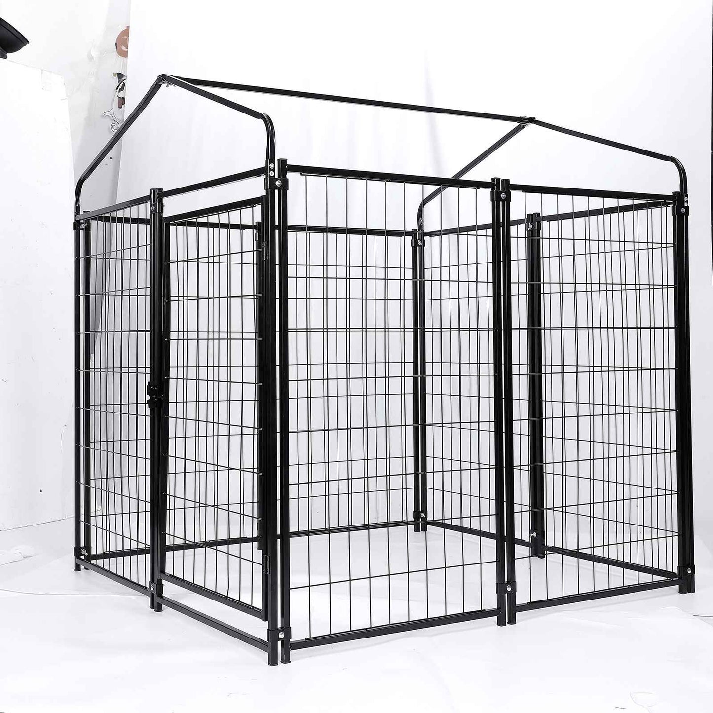 Large Outdoor Dog Kennel 4ft x 4.2ft x 4.5ft Fence with UV Resistant Oxford-Cloth Roof Secure