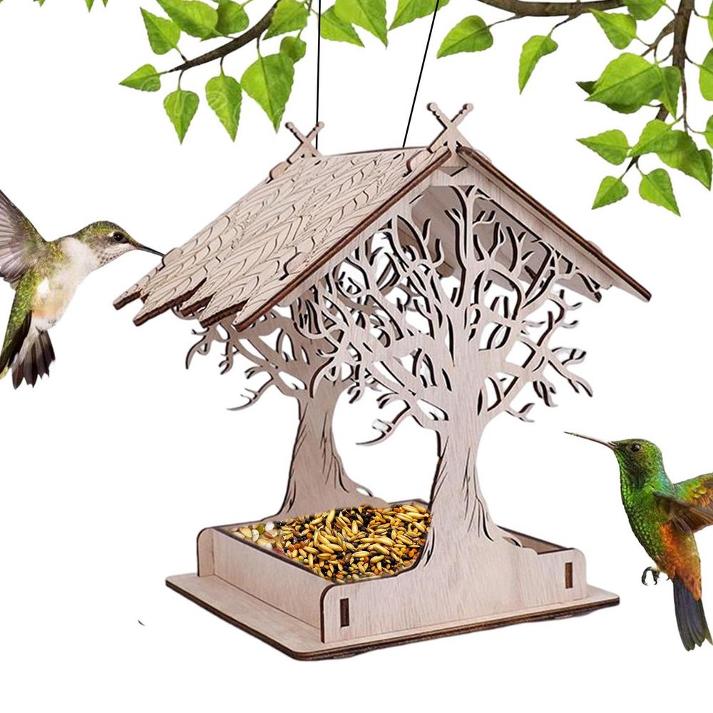 Wooden Bird Feeder For Outdoors