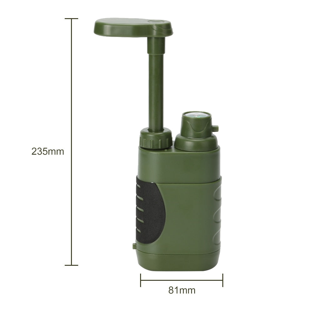 Outdoor Water Filtration Purifier for Family Preparedness Equipment For Hiking Emergency