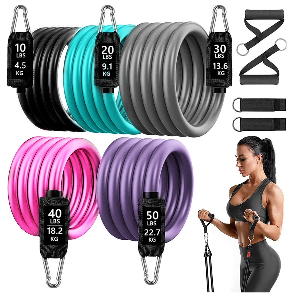 Women Fitness Resistance Bands Training Set