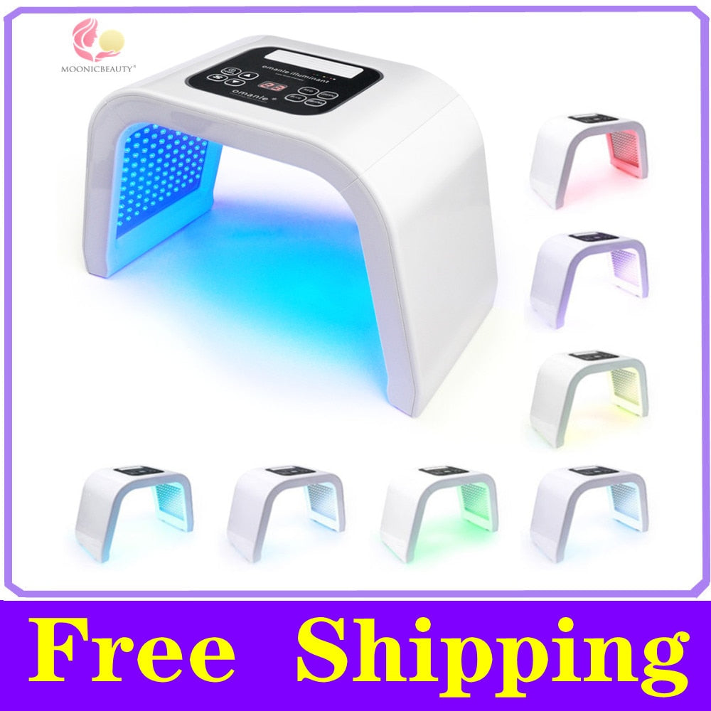 7-color PDT LED photon heating face and body facial mask machine