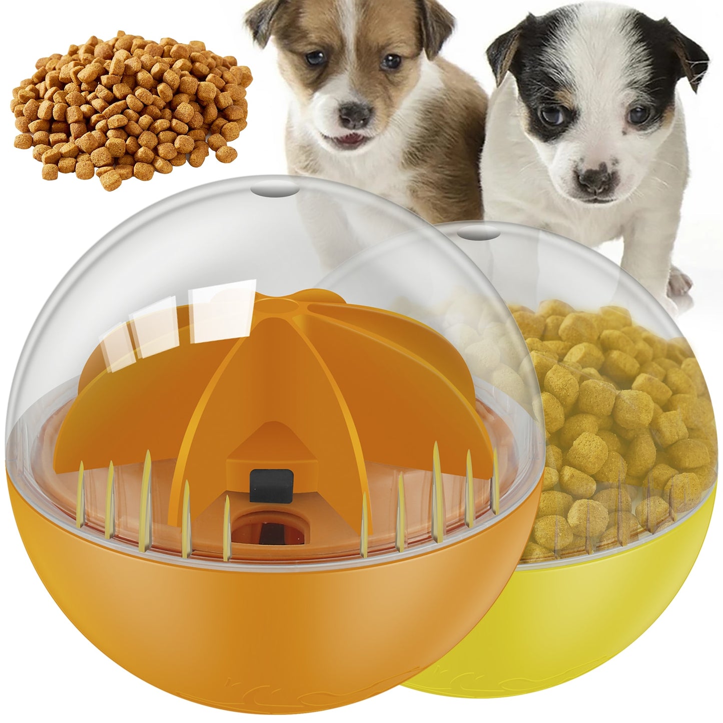 Dog Treat Dispensing Ball with Giggling Sound Fun Interactive Toy