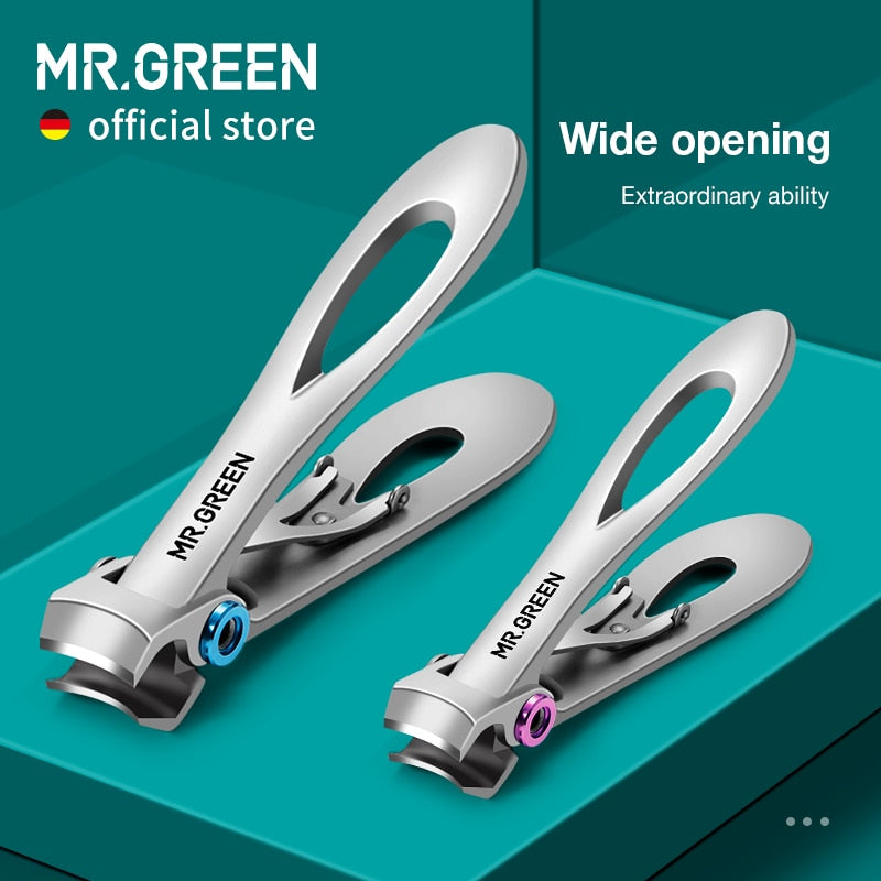 MR.GREEN  Stainless Steel Manicure Fingernail Cutter Thick Hard Toenail Scissors tools