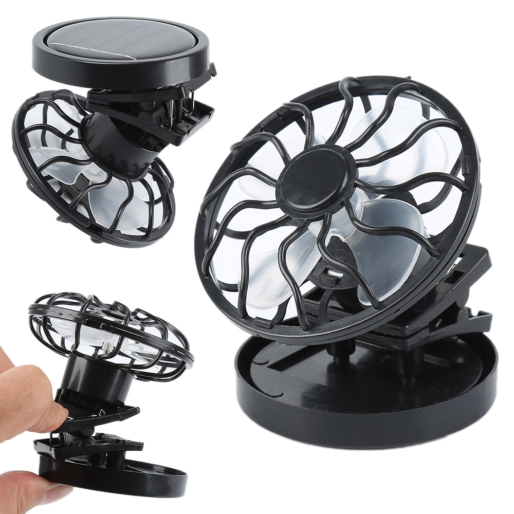 Solar Mini  Handheld Clip Fan, Portable Cooling Ultra Quiet Powerful High Quality Camping & Hiking